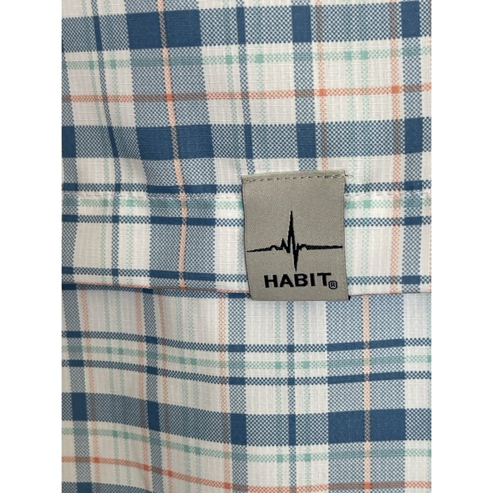 Habit Fishing Outdoor Vented Button Shirt Mesh ‎ Mens Size Medium Fishing Plaid - Picture 8 of 8